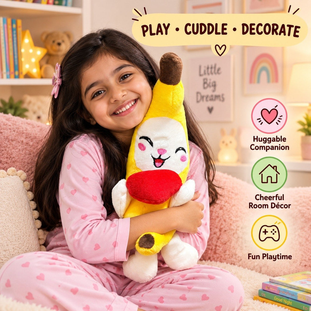 Crybananacat Official Adorable Banana Cat Plush Toy | Ultra Soft Cute Toy