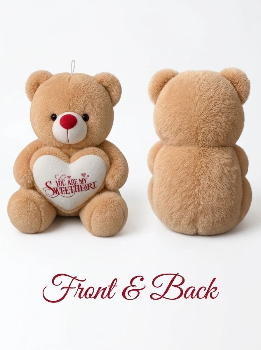 Premium Brown Stuffed Teddy Bear with "You Are My Sweetheart" Heart | Soft & Cuddly Plush Toy (36 cm)